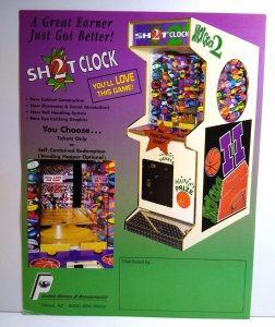 Shot Clock 2 Basketball Redemption Arcade Flyer Original Skill Game 8.5 x 11