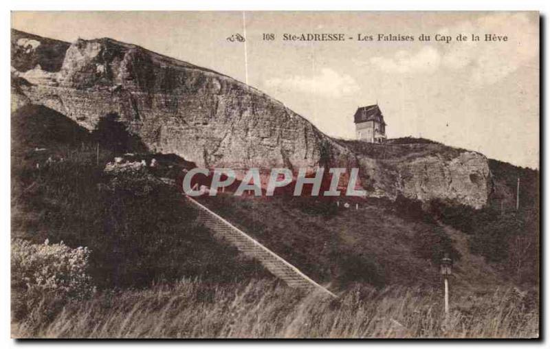 Old Postcard Ste Address Cliffs of Cape La Heve