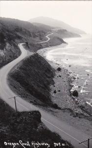 Oregon Coast Highway Scene Real Photo