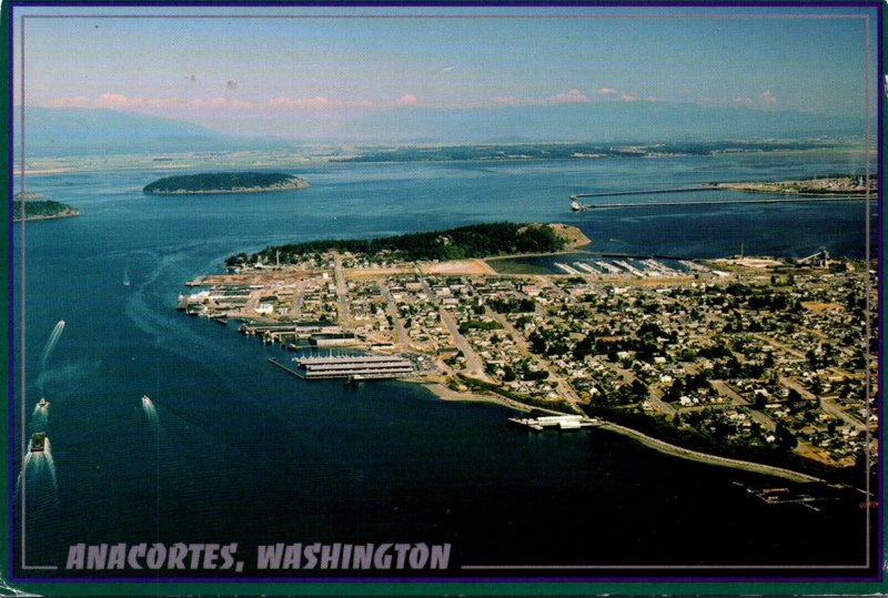 Washington Anacortes Aerial View 1991