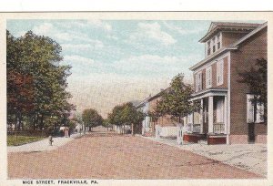 Postcard Nice Street Frackville PA