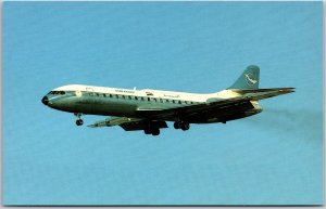 Airplane Syrianair Caravelle SE-210-10b3 Athens Greece Airliner Postcard