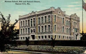 Missouri Kansas City Norman School 36th and Summit Streets 1912