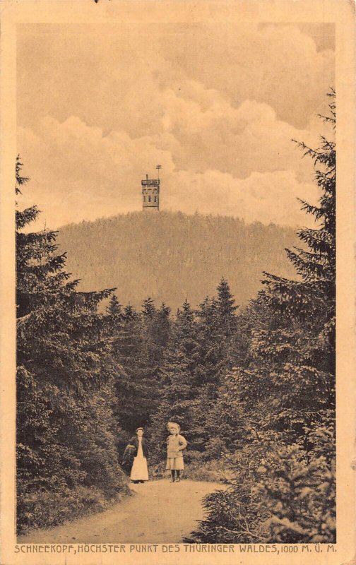 A135 Germany 1913 Schneekopf Hoechster Punkt Thueringer Waldes  vintage postcard