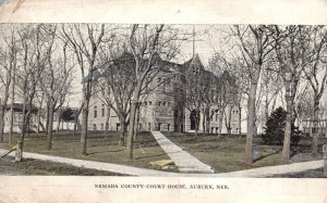Vintage Postcard Nemara Country Court House Historical Landmark Auburn Nebraska