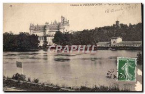 Pierrefonds Old Postcard the castle View from the train station