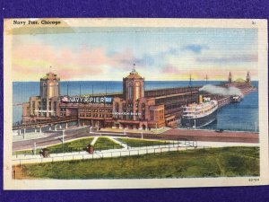 Vintage Postcard 1930-1940 Navy Pier (Municipal) Chicago, Illinois (IL)