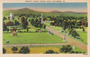 Hancock Avenue Looking South Gettysburg Pennsylvania