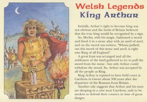 Welsh Legends King Arthur Rare Celtic Camera Postcard