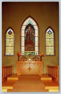 Chancel Window, Asbury Methodist Church, Flint, Michigan, Vintage 1963 Postcard