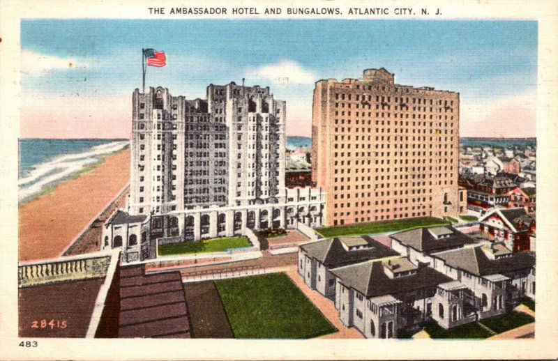 New Jersey Atlantic City The Ambassador Hotel and Bungalows 1937