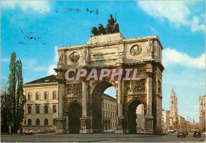 Postcard Modern Siegestor und Ludwigskirche