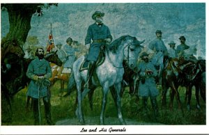 General Robert E Lee and His Generals Painted By French Artist Charles Hoffbauer