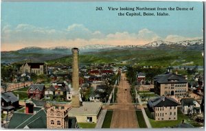 View Northwest from Capitol Dome, Boise ID Vintage Postcard C48