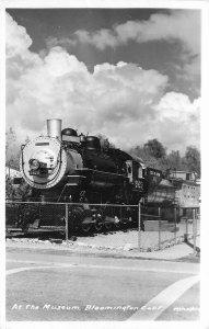 Postcard RPPC California Bloomington Museum Train Railroad 23-6436