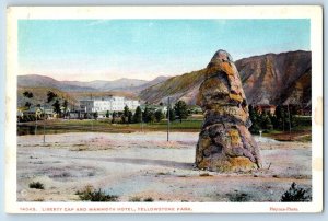 Yellowstone Park Wyoming WY Postcard Liberty Cap Mammoth Hotel Haynes Photo