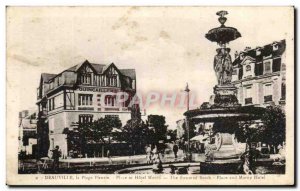 Postcard Old Fleurie Deauville Beach Place Hotel and The Morny ed Besch Place...