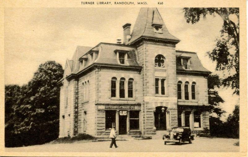 MA - Randolph. Turner Library     (Back of card is blank)