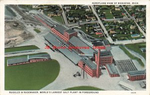 MI, Manistee, Michigan, Ruggles & Rademaker Salt Plant, Aerial, Teich No 1A656
