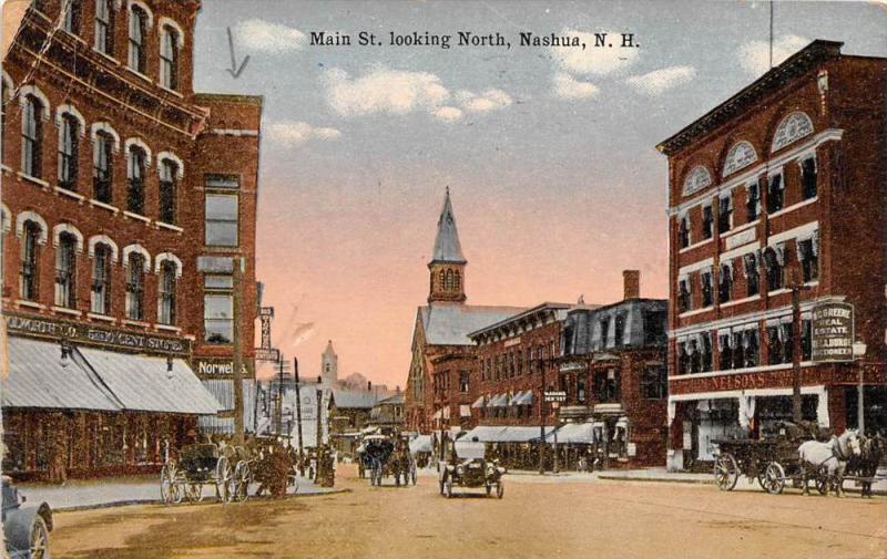 New Hampshire  Nashua ,   Main Street, looking North