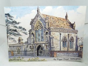 The Slipper Chapel Walsingham Norfolk Vtg Art Postcard Janet Beckett 1990s