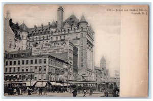 c1905 Broadway Market Street Fidelity Trust Company Newark New Jersey Postcard