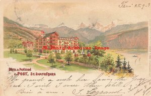 Switzerland, St Beatenberg, Hotel & Pension z Post, 1903 PM, Stamp