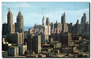 Illinois-Chicago Skyline Looking Southerly From Chicago Avenue With Lake Mich...