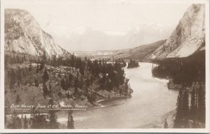 Bow Valley from CPR Hotel Banff Alberta AB c1920 Frank Gowen RPPC Postcard H56