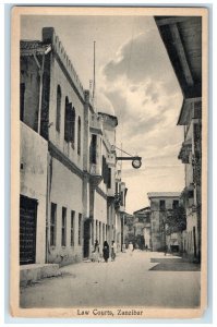 c1920's View of Law Courts Zanzibar Tanzania Antique Unposted Postcard