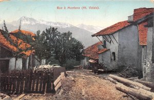 US21 Europe postcard Rue a Montana Ht. Valais  switzerland