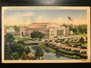 Vintage Postcard 1935 Soldier's and Sailor's War Memorial Building Trenton NJ