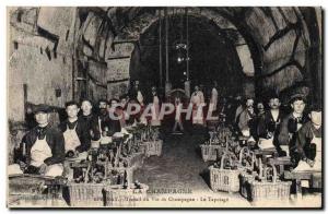 Old Postcard Folklore Harvest Vine Champagne Epernay Working champagne The ta...