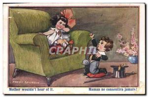 Old Postcard Fantasy Illustrator Fred Spurgin Children Mom will never agree