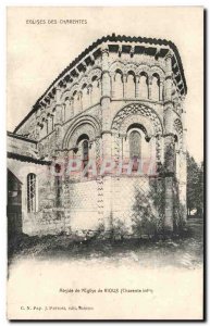 Old Postcard Churches Of Charentes Apse From & # 39Eglise De Rioux