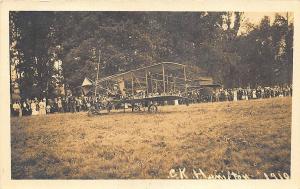 Hartford CT Brainard Field Airplane C. K. Hamilton Pilot RPPC