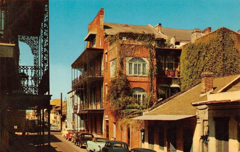 NEW ORLEANS, LA Louisiana  MILTENBERGER HOME~Royal St Mansion 50's Cars Postcard