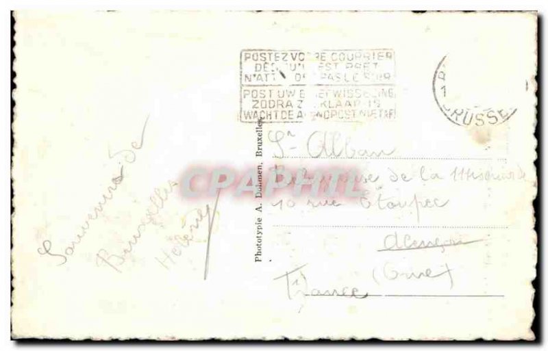 Old Postcard Brussels Congress Column Tomb of the Unknown Soldier Belgian