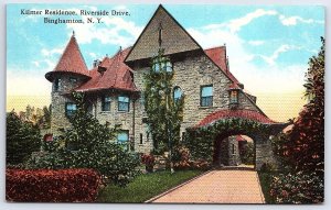 Kilmer Residence Riverside Drive Binghamton New York Landscape Grounds Postcard