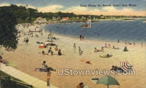 Beach - Onset Bay, Massachusetts MA Postcard