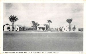 Laredo Texas Alamo Court Vintage Postcard AA18403