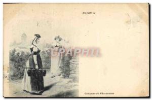 Old Postcard Folklore Macon Peasant Costumes m?connaises