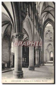 Old Postcard Coutances Cathedral Interior of Lower Riviera