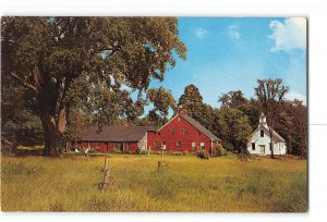 New England Old Colonial Home Settings Country Scene Vintage Postcard