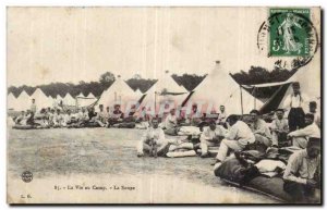 Old Postcard Army Camp Life Soup Camp Chalons