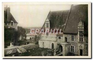 Old Postcard Laval Mayenne Inner Court of the Chateau overlooking the Vaiduc