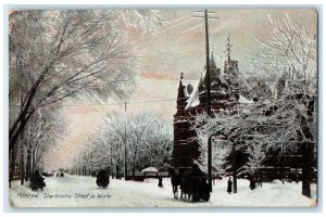 1909 Sherbrooke Street in Winter Montreal Quebec Canada Posted Postcard