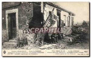 The Village of & # 39Herbecourt - In Somme - War 1914 1915 1916 - Old Postcard