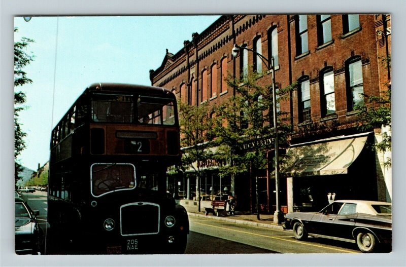 Corning NYNew York, Historic Market Street, Double Decker Bus, Chrome
