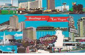 Nevada Las Vegas Greetings With Multi View 1971